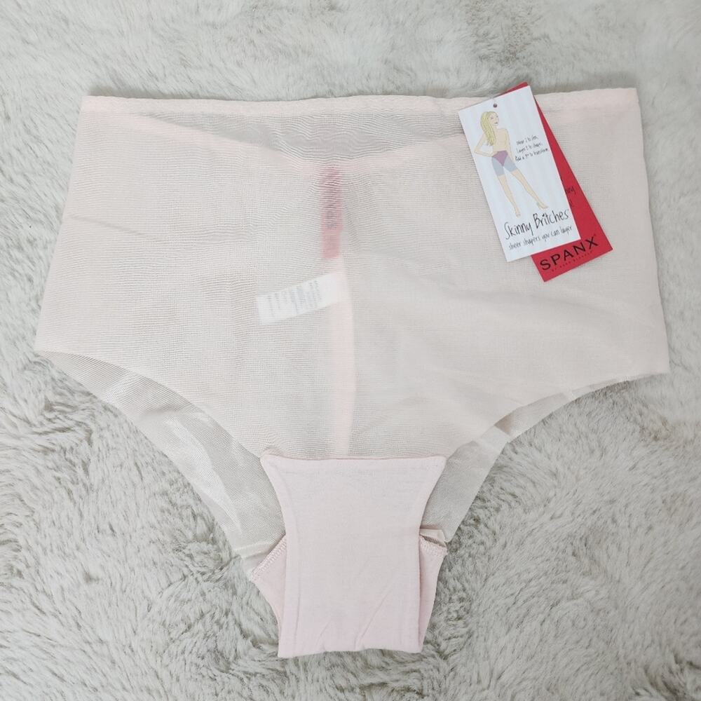 Spanx Skinny Britches High Waist Cheeky Hipster Shapewear Panty Pink Medium NWT